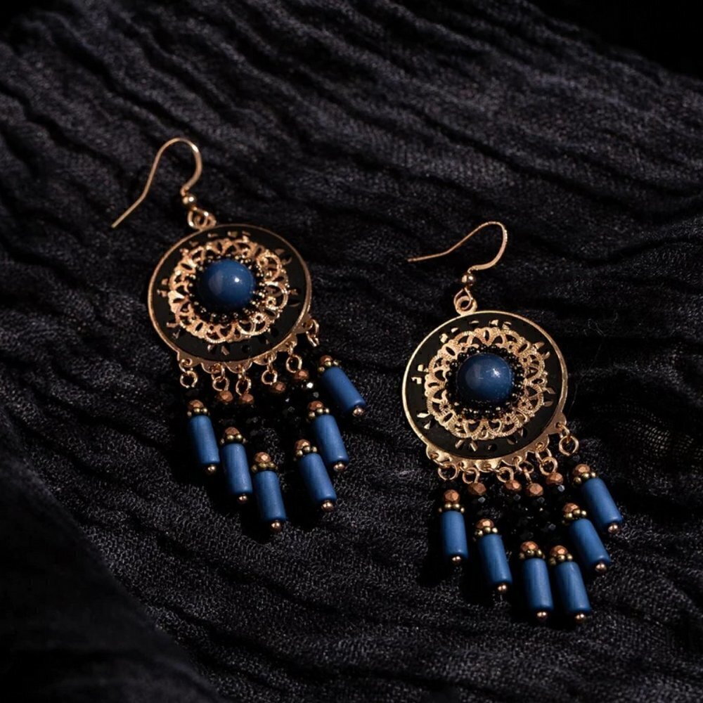 Y2K Vintage Ethnic Bohemian gypsy Water Drop Earrings festival